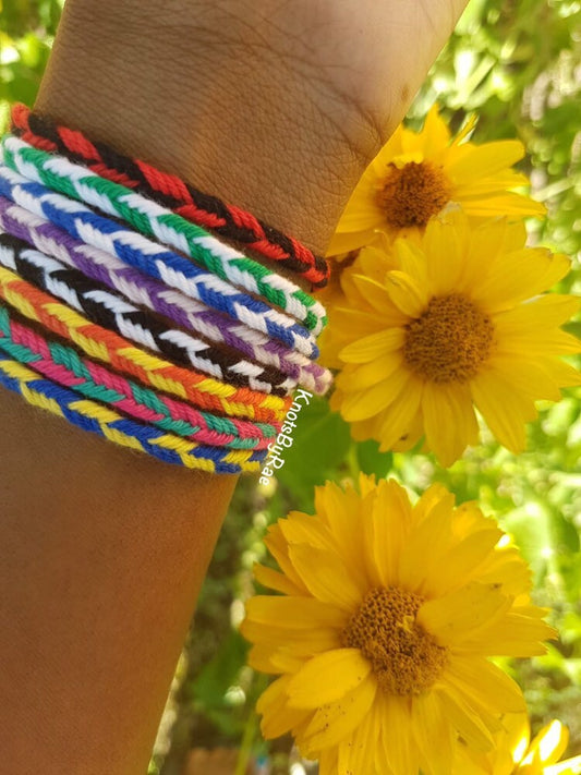 Two colour Fishtail Braid Bulk Friendship Bracelets, Checker, Student Gifts, Best Friend Gifts, Bracelet Pack (Made to Order)
