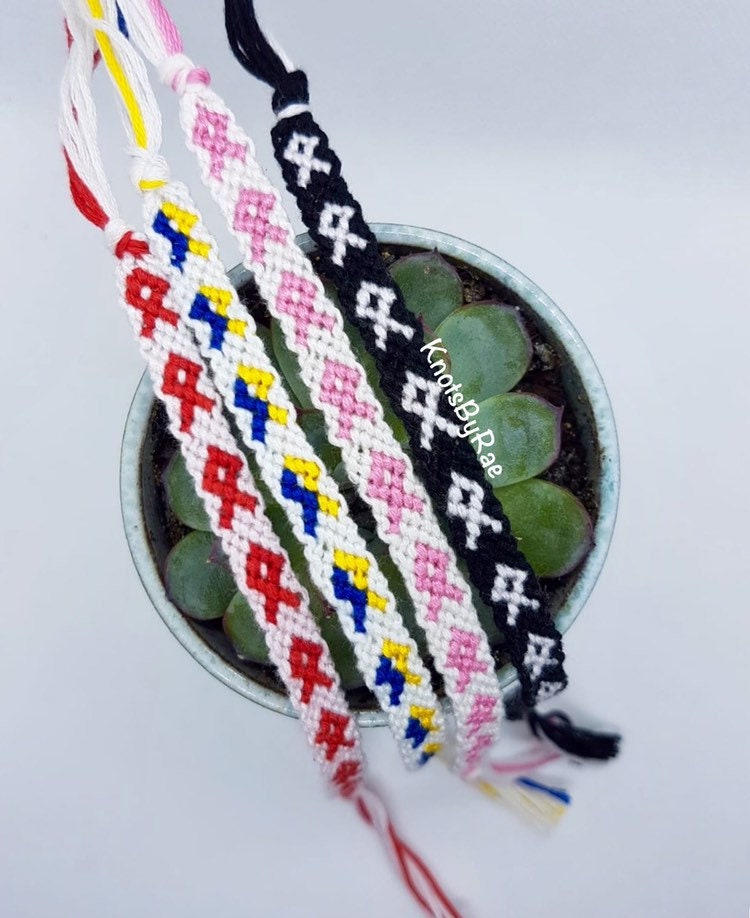 Awareness Ribbon Friendship Bracelets (Made to Order)
