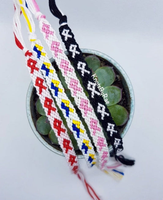Awareness Ribbon Friendship Bracelets (Made to Order)