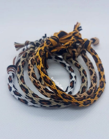 Kumihimo Leopard/Cheetah Print Friendship Bracelets (Made to Order)