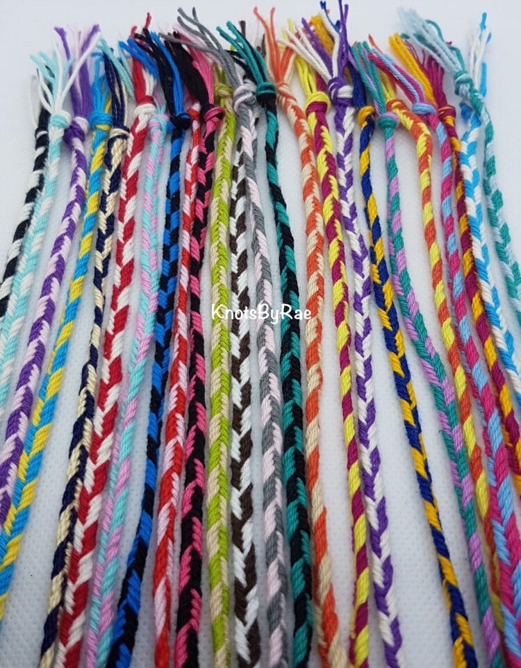 Two colour Fishtail Braid Bulk Friendship Bracelets, Checker, Student Gifts, Best Friend Gifts, Bracelet Pack (Made to Order)