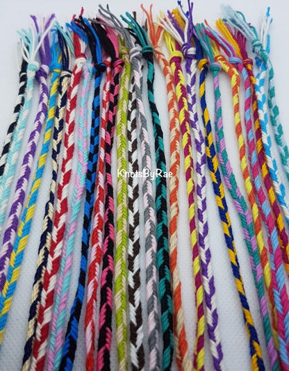 Two colour Fishtail Braid Bulk Friendship Bracelets, Checker, Student Gifts, Best Friend Gifts, Bracelet Pack (Made to Order)