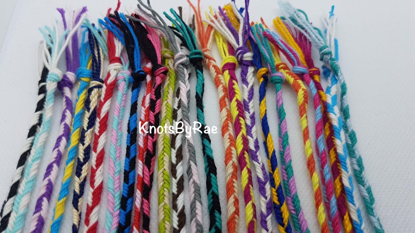 Two colour Fishtail Braid Bulk Friendship Bracelets, Checker, Student Gifts, Best Friend Gifts, Bracelet Pack (Made to Order)