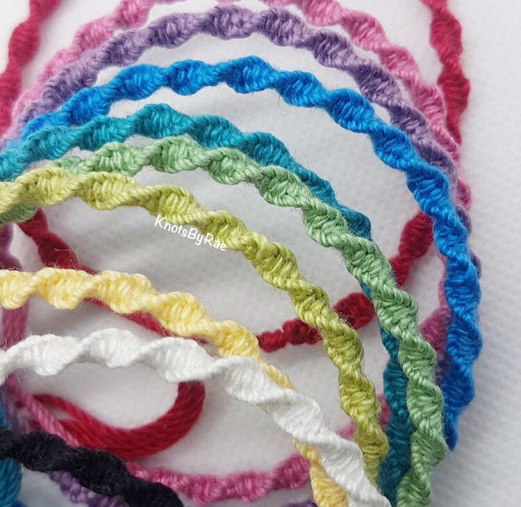 Thin Spiral Macrame Bracelets