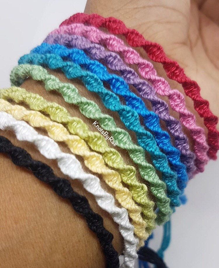 Thin Spiral Macrame Bracelets
