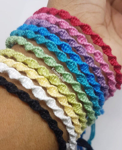 Thin Spiral Macrame Bracelets