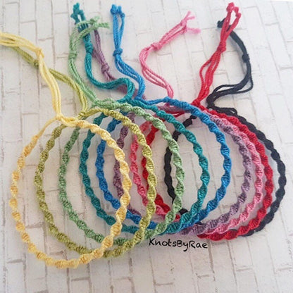 Thin Spiral Macrame Bracelets