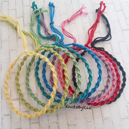 Thin Spiral Macrame Bracelets