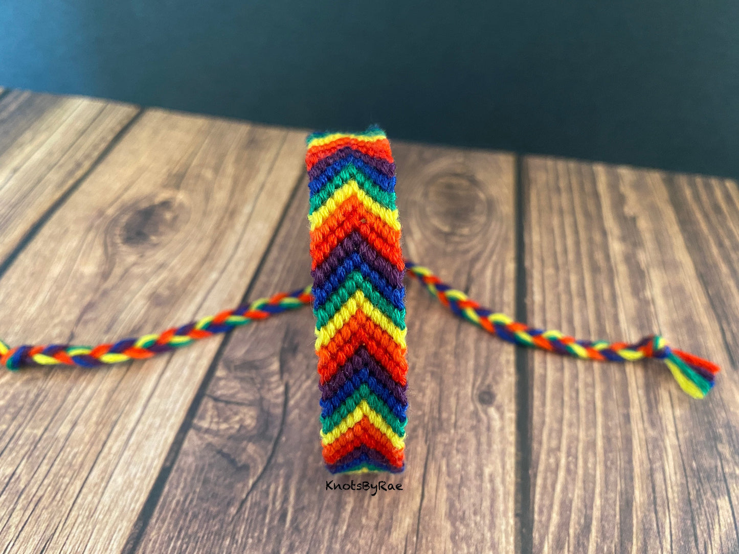 Rainbow Chevron and Candy Stripe Friendship Bracelet (Made to Order)