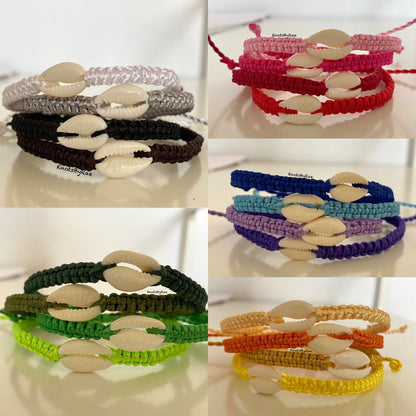 Cowrie Sea Shell Macrame Bracelets