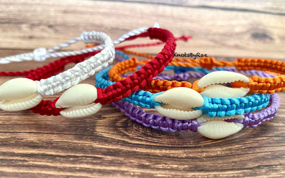 Cowrie Sea Shell Macrame Bracelets
