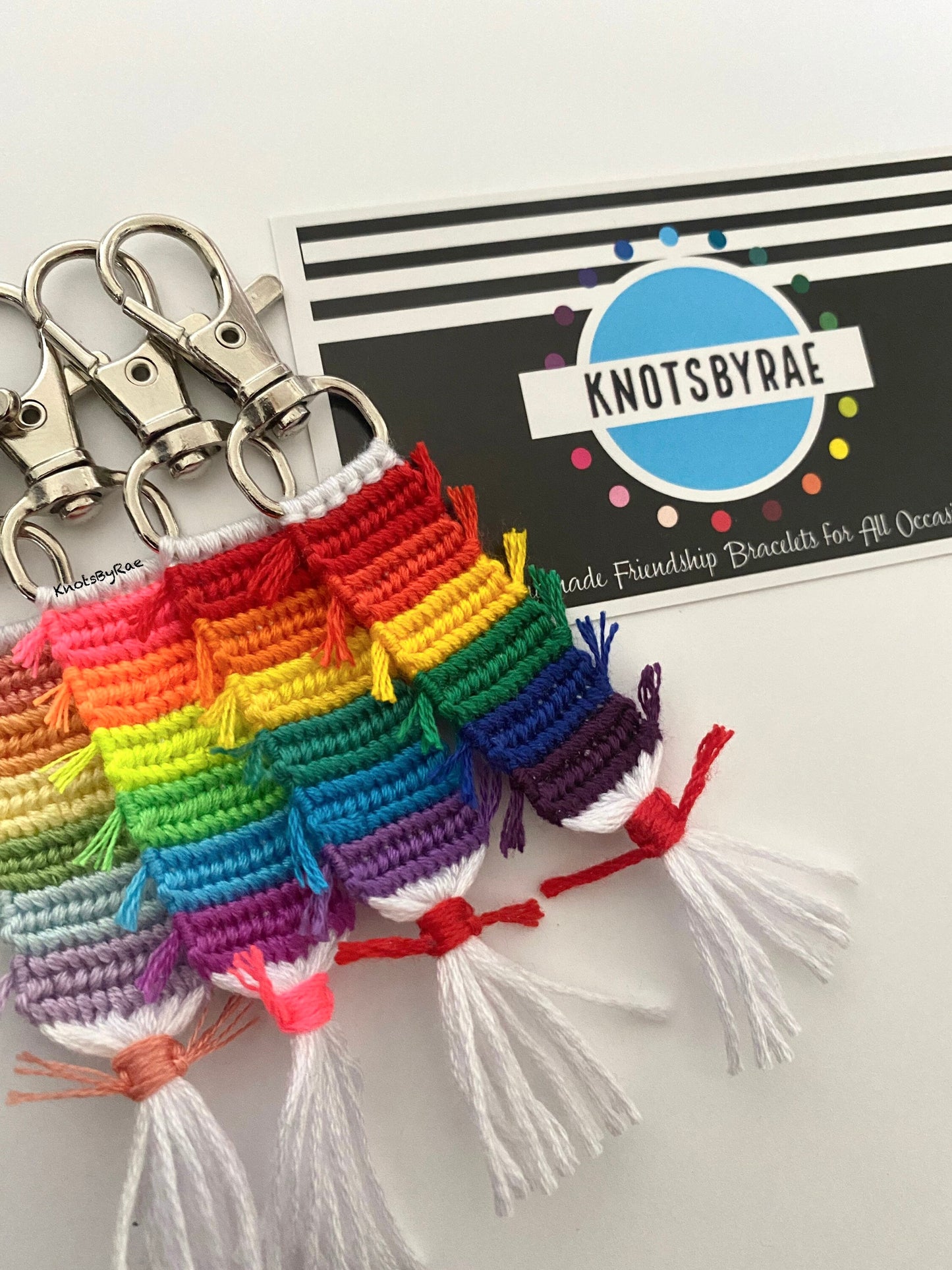 Rainbow Fringe Keychains