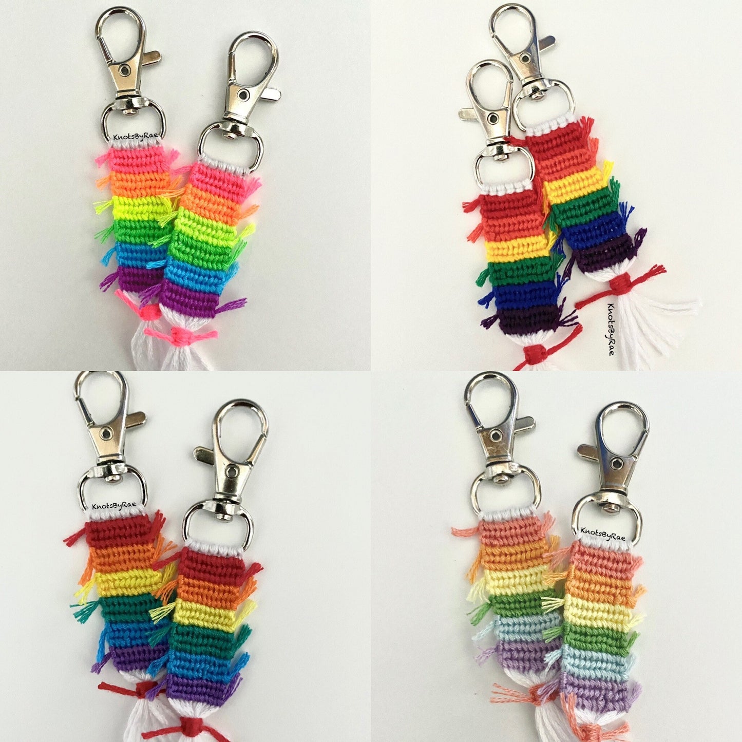 Rainbow Fringe Keychains