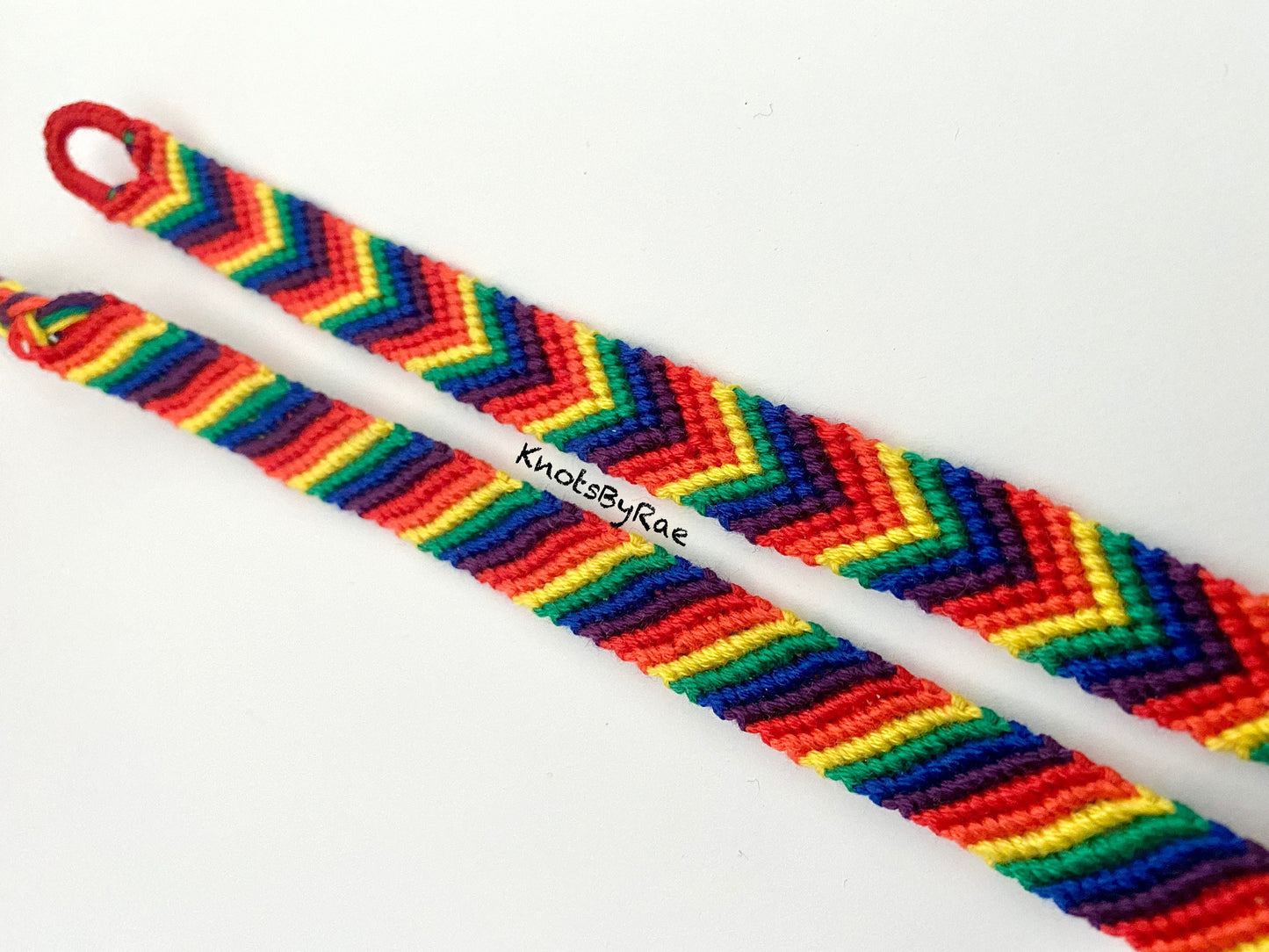 Rainbow Chevron and Candy Stripe Friendship Bracelet (Made to Order)