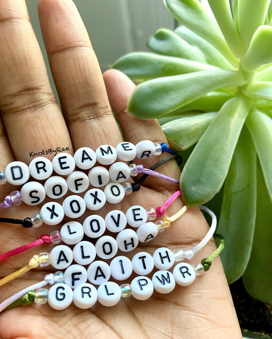 Custom Name Beaded Bracelets