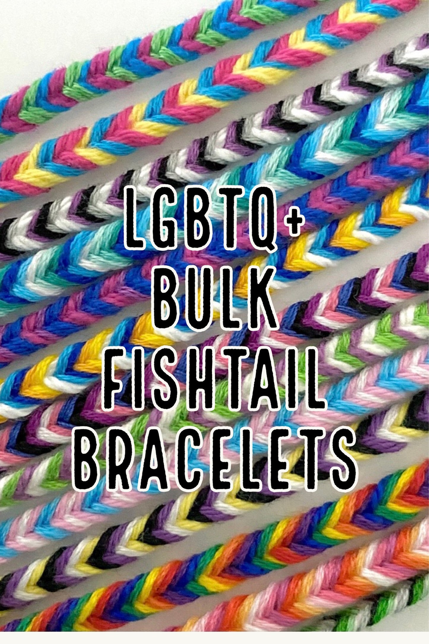 LGBTQ Pride Fishtail Friendship Bracelets (Made to Order)
