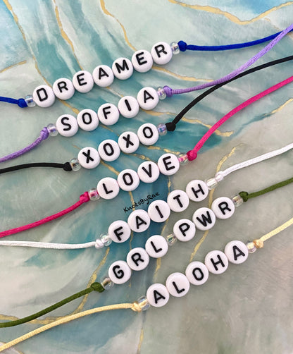 Custom Name Beaded Bracelets