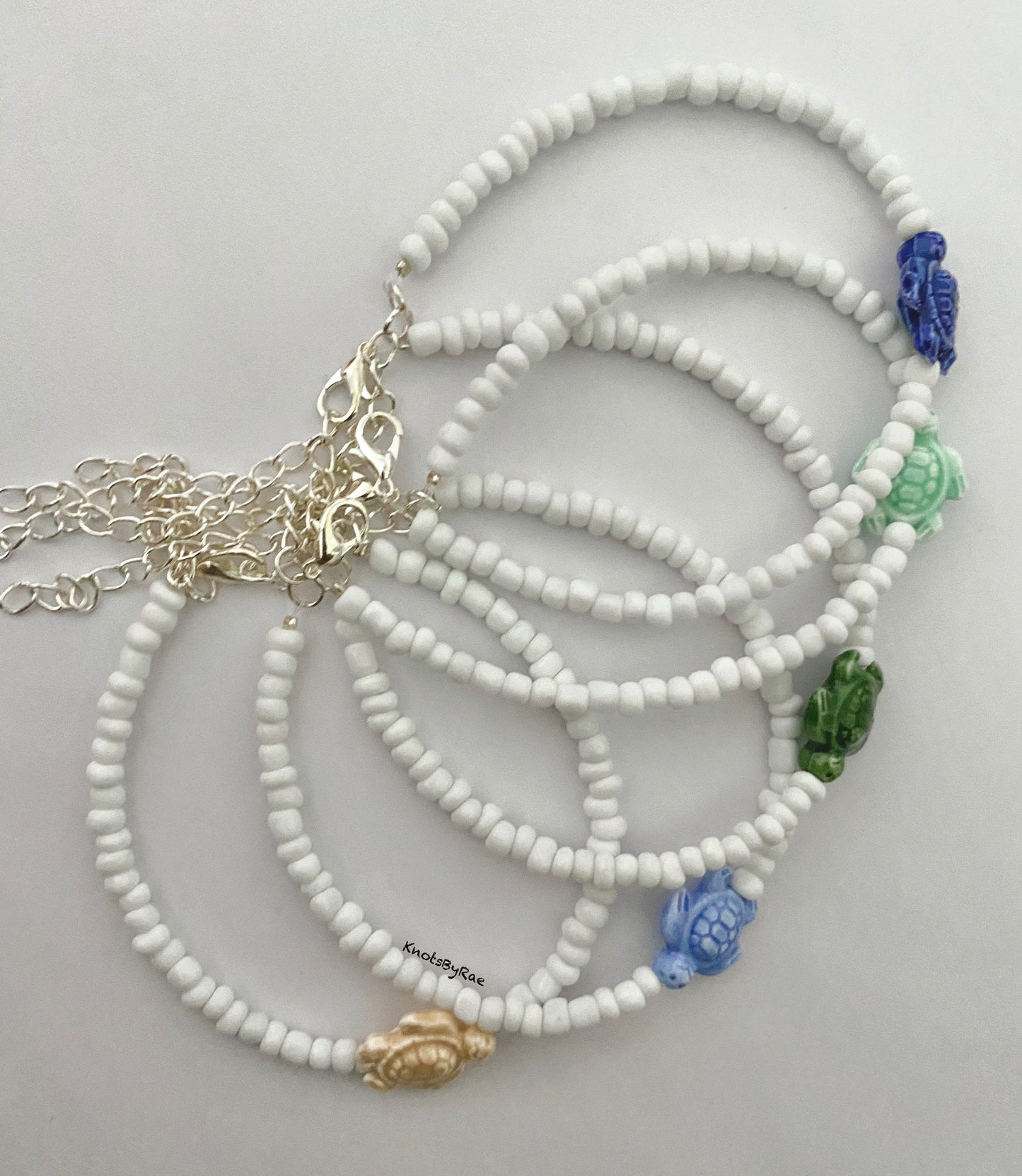 Sea Turtle Bead Anklets