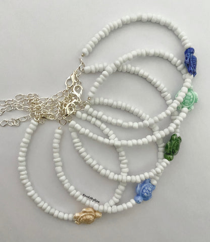 Sea Turtle Bead Anklets