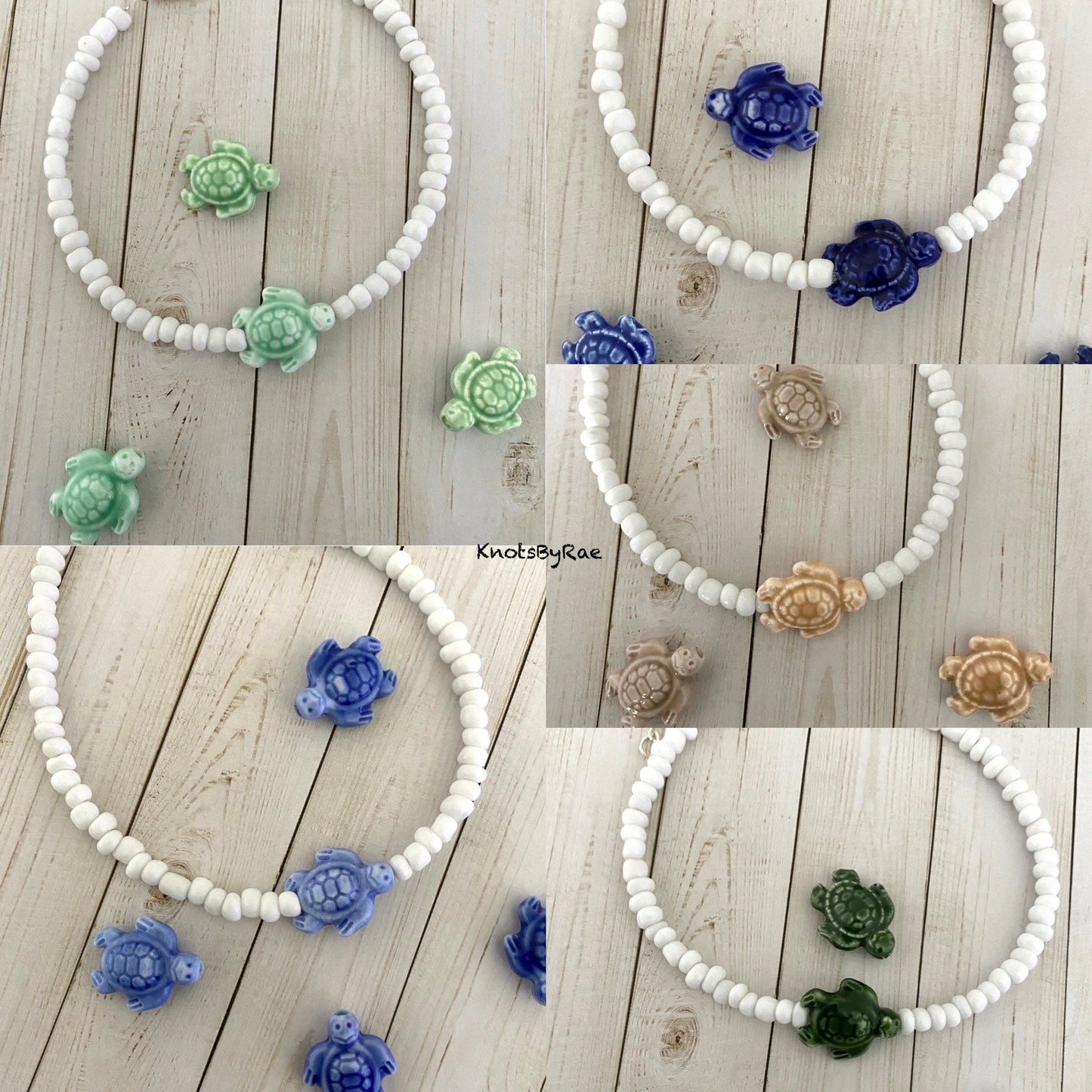 Sea Turtle Bead Anklets