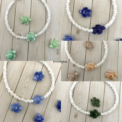 Sea Turtle Bead Anklets