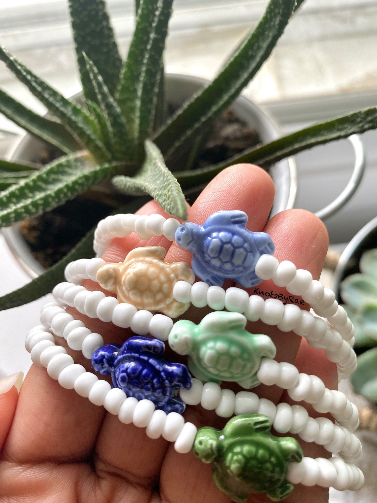 Sea Turtle Bead Anklets