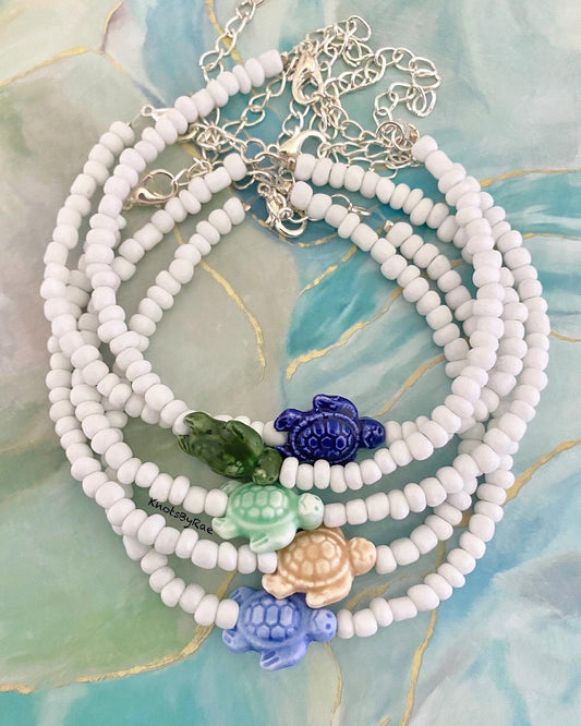 Sea Turtle Bead Anklets