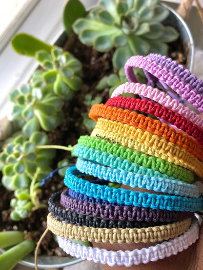 Waxed Cotton Macrame Friendship Bracelets