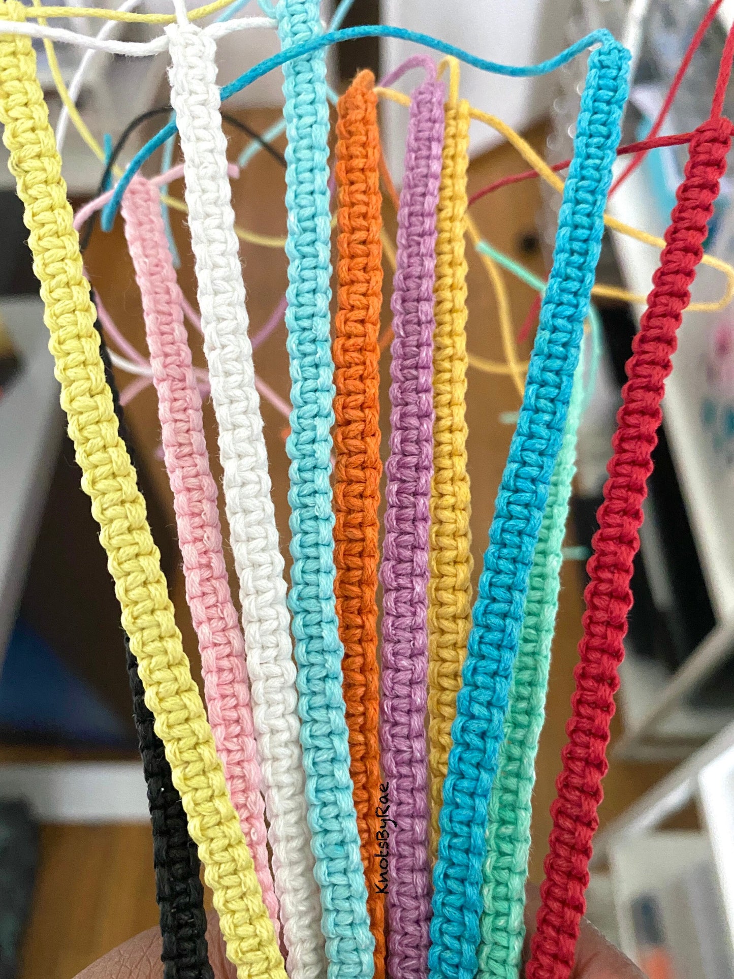 Waxed Cotton Macrame Friendship Bracelets