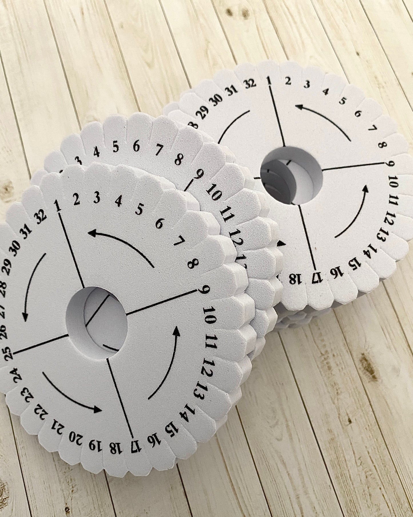 2 Foam Kumihimo Round Discs