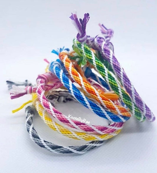 Stripe Kumihimo Japanese Braid Bracelets (Made to Order)