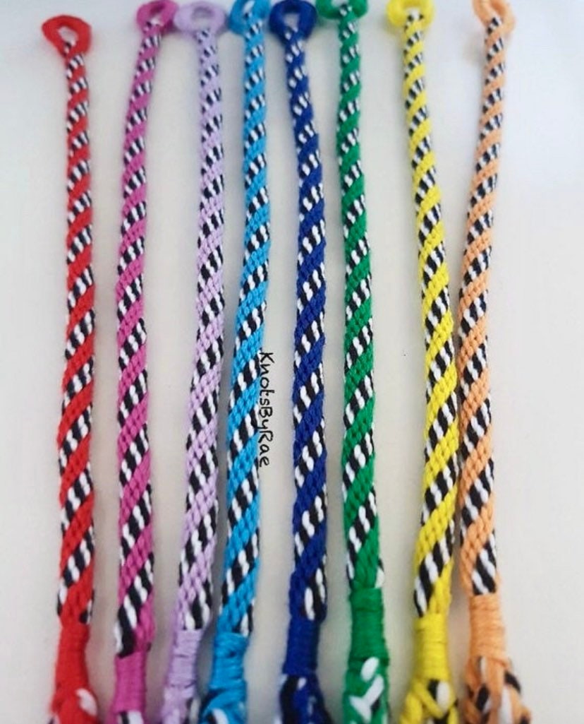 Zebra Print Kumihimo Friendship Bracelets (Made to Order)