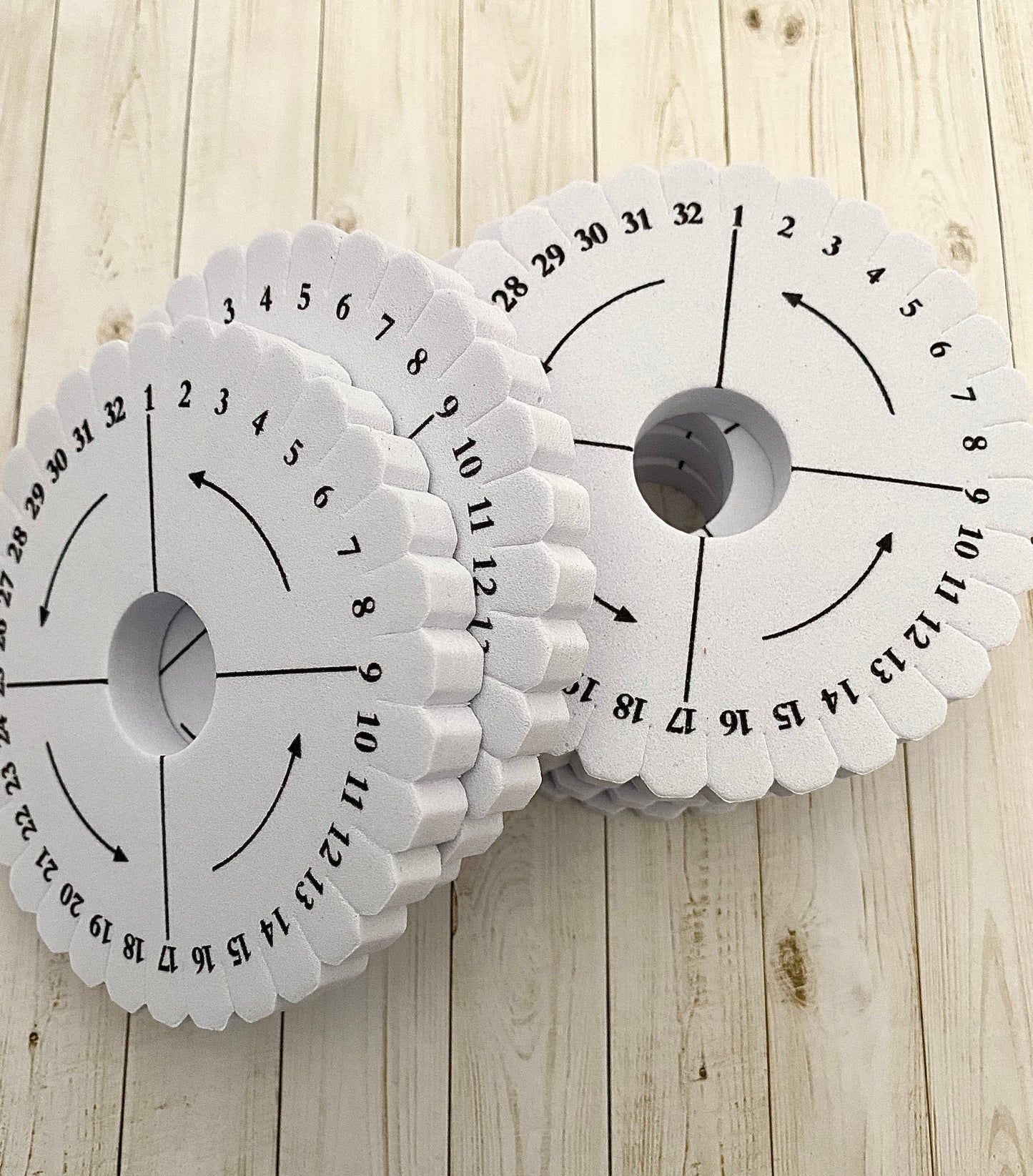 2 Foam Kumihimo Round Discs