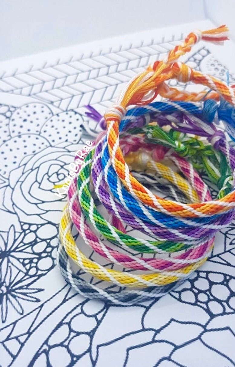Stripe Kumihimo Japanese Braid Bracelets (Made to Order)