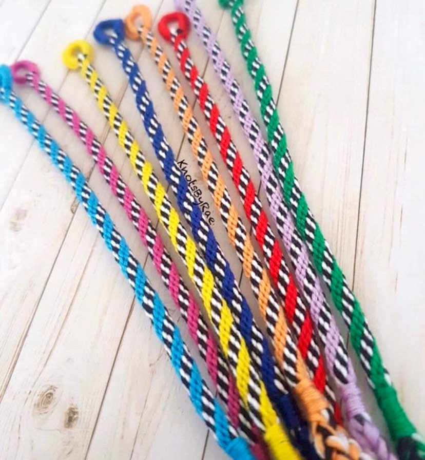 Zebra Print Kumihimo Friendship Bracelets (Made to Order)