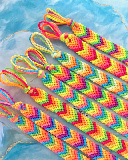 Neon Chevron Friendship Bracelets