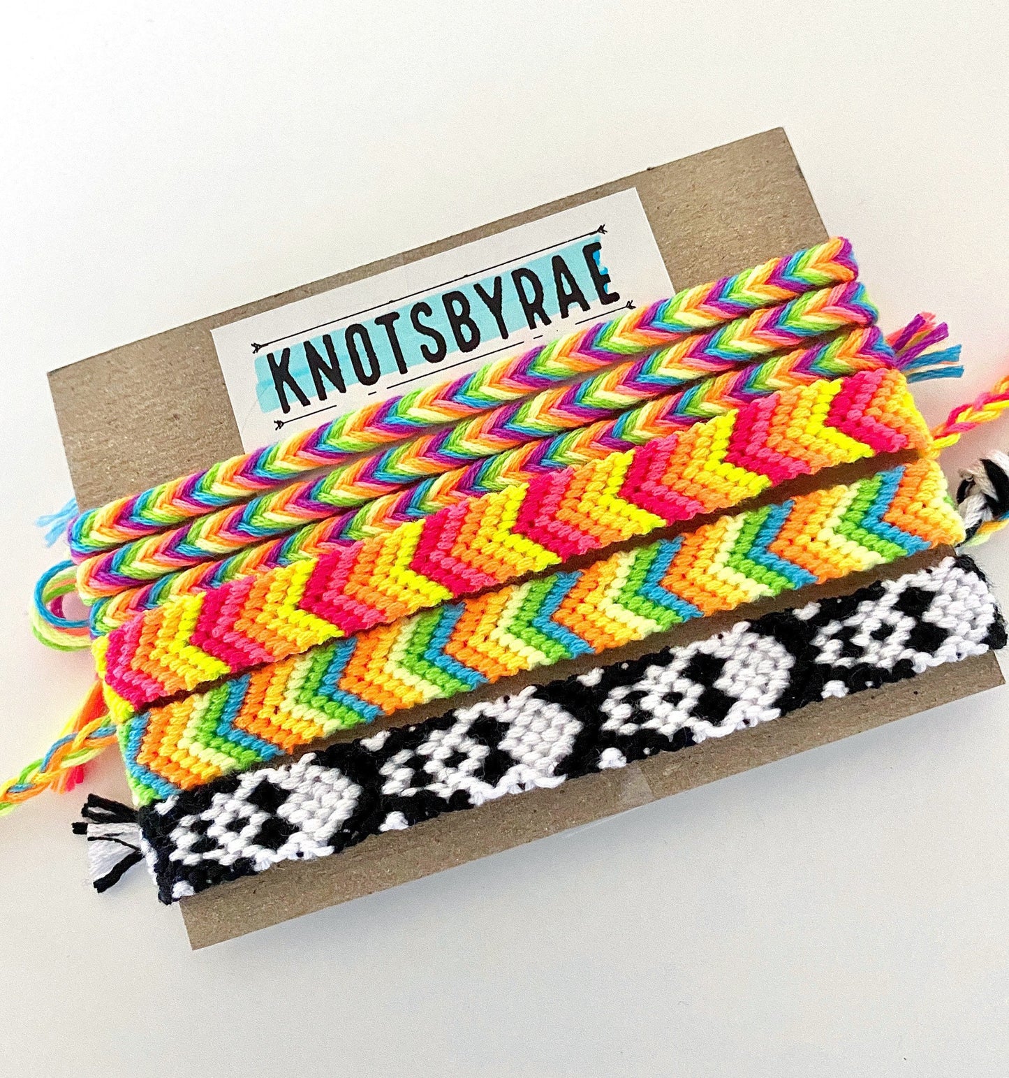 Neon Chevron Friendship Bracelets