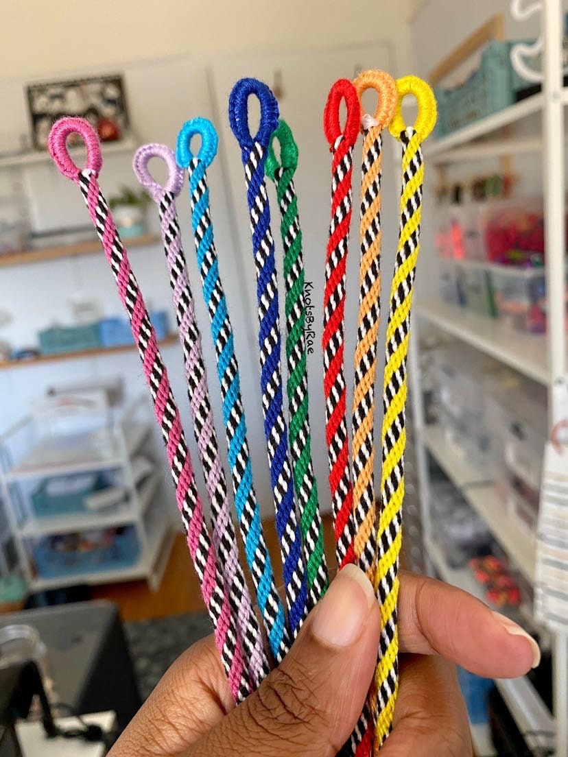 Zebra Print Kumihimo Friendship Bracelets (Made to Order)