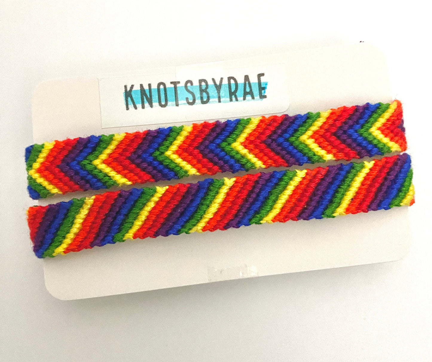 Rainbow Chevron and Candy Stripe Friendship Bracelet (Made to Order)