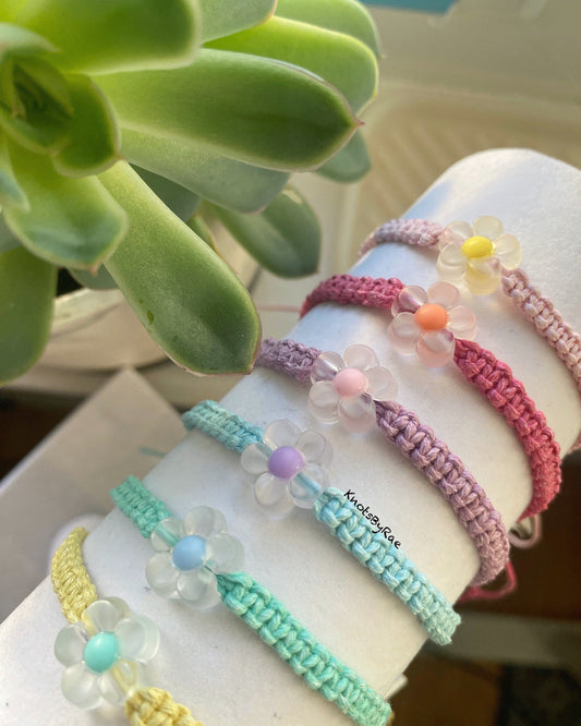 Flower Macrame Friendship Bracelets