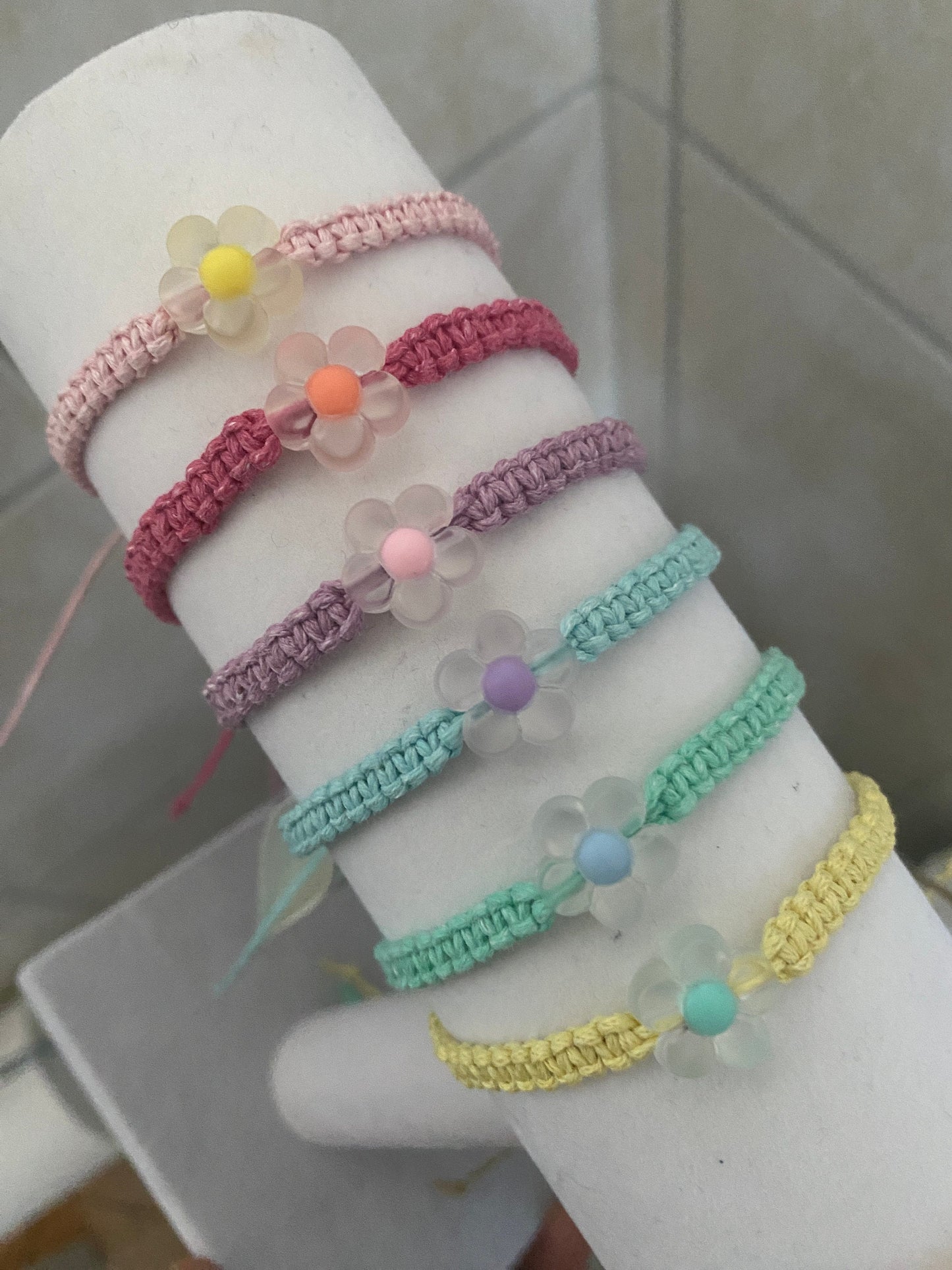 Flower Macrame Friendship Bracelets