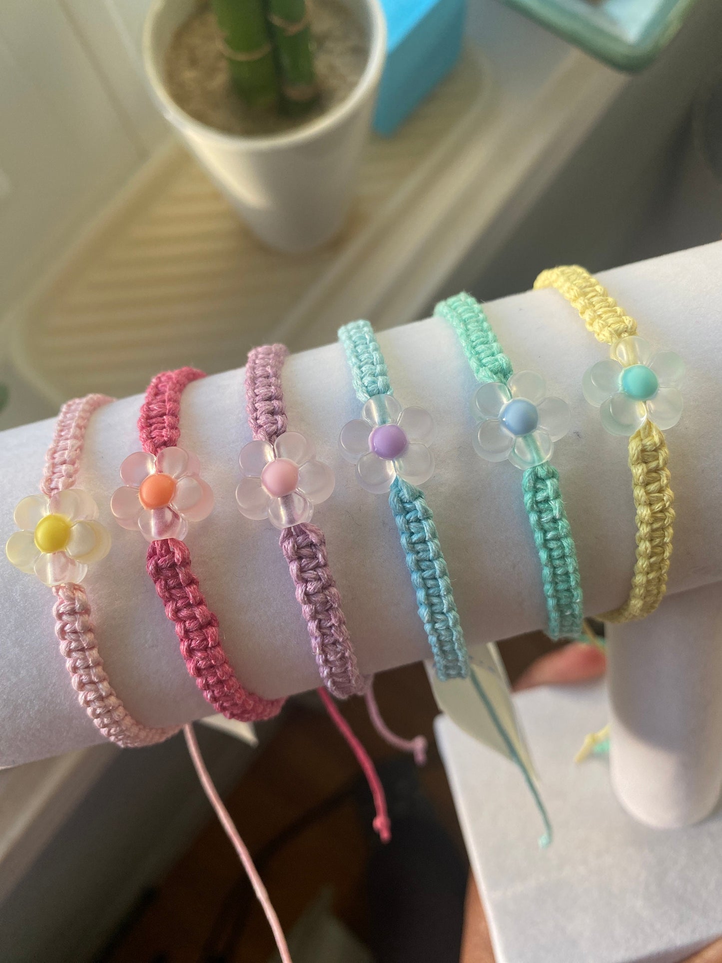 Flower Macrame Friendship Bracelets